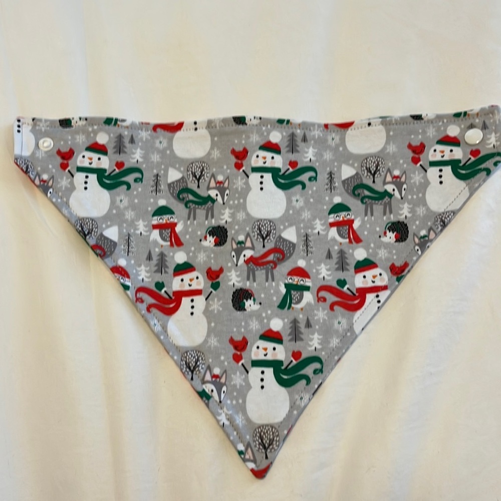 Winter woodland baby bandana bib